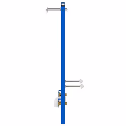 vidaXL Supporto da parete per bagno Blu 50 x 17.5 x 136 cm Acciaio - Vista aggiuntiva 3