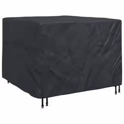 vidaXL Copertura per mobili da esterno Nero 125 x 125 x 74 cm 210D - Vista aggiuntiva 2