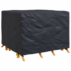 vidaXL Copertura per mobili da esterno Nero 135 x 135 x 90 cm 600D - Vista aggiuntiva 3
