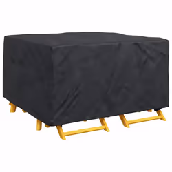 vidaXL Copertura per mobili da esterno Nero 150 x 150 x 75 cm 420D - Vista aggiuntiva 3