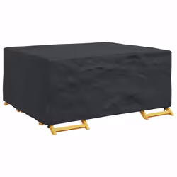 vidaXL Copertura per mobili da esterno Nero 200 x 165 x 80 cm 420D - Vista aggiuntiva 3