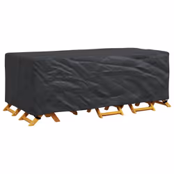 vidaXL Copertura per mobili da esterno Nero 229 x 113 x 73 cm 420D - Vista aggiuntiva 3