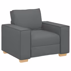 vidaXL Poltrona Divano Grigio Scuro 60 cm Tessuto - Vista aggiuntiva 2
