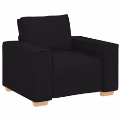 vidaXL Poltrona Divano Nero 60 cm Tessuto - Vista aggiuntiva 2