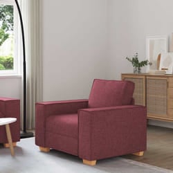 vidaXL Poltrona Divano Rosso Vino 60 cm Tessuto