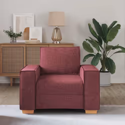 vidaXL Poltrona Divano Rosso Vino 60 cm Tessuto - Vista aggiuntiva 3