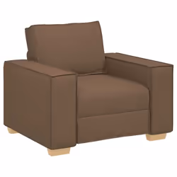vidaXL Poltrona Divano Marrone 60 cm Tessuto - Vista aggiuntiva 2