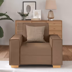 vidaXL Poltrona Divano Marrone 60 cm Tessuto - Vista aggiuntiva 3