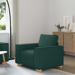 vidaXL Poltrona Divano Verde Scuro 60 cm Tessuto