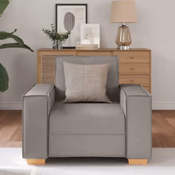 vidaXL Poltrona Divano Talpa 60 cm Tessuto - Vista aggiuntiva 3