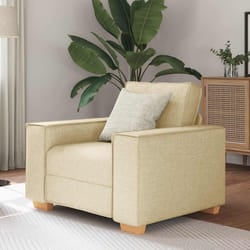 vidaXL Poltrona Divano Crema 60 cm Tessuto