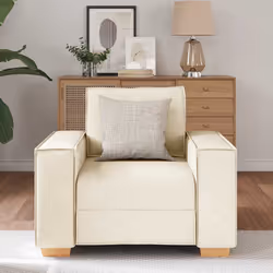 vidaXL Poltrona in Lino 60 cm - Vista aggiuntiva 3
