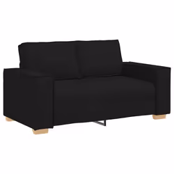 vidaXL Divano a 2 posti Nero 120 cm Tessuto - Vista aggiuntiva 2