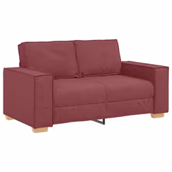 vidaXL Divano a 2 posti rosso vino 120 cm in tessuto - Vista aggiuntiva 2