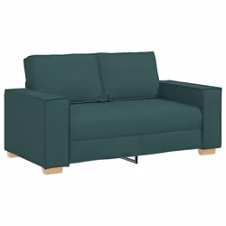 vidaXL Divano a 2 posti Verde scuro 120 cm in tessuto - Vista aggiuntiva 2