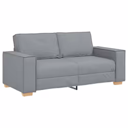 vidaXL Divano a 2 posti Grigio Chiaro 140 cm Tessuto - Vista aggiuntiva 2