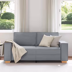 vidaXL Divano a 2 posti Grigio Chiaro 140 cm Tessuto - Vista aggiuntiva 3