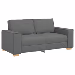 vidaXL Divano a 2 posti Grigio scuro 140 cm in tessuto - Vista aggiuntiva 2