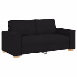 vidaXL Divano a 2 posti Nero 140 cm Tessuto - Vista aggiuntiva 2