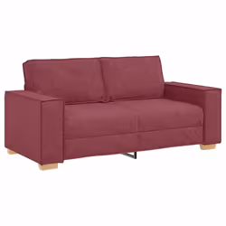 vidaXL Divano a 2 posti rosso vino 140 cm in tessuto - Vista aggiuntiva 2