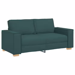vidaXL Divano a 2 posti Verde scuro 140 cm in tessuto - Vista aggiuntiva 2