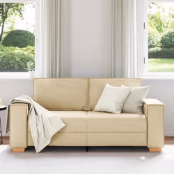 vidaXL Divano a 2 posti Crema 140 cm Tessuto - Vista aggiuntiva 3