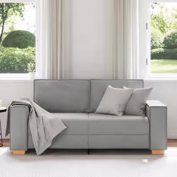 vidaXL Divano a 2 posti Grigio nuvola 140 cm in tessuto - Vista aggiuntiva 3