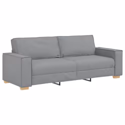 vidaXL Divano a 3 posti Grigio Chiaro 180 cm Tessuto - Vista aggiuntiva 2