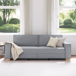 vidaXL Divano a 3 posti Grigio Chiaro 180 cm Tessuto - Vista aggiuntiva 3