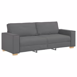 vidaXL Divano a 3 posti Grigio scuro 180 cm in tessuto - Vista aggiuntiva 2