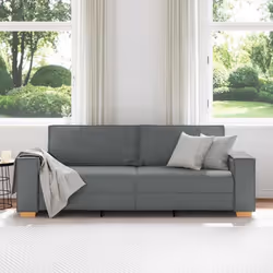 vidaXL Divano a 3 posti Grigio scuro 180 cm in tessuto - Vista aggiuntiva 3