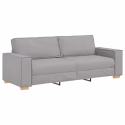 vidaXL Divano a 3 posti Grigio Nuvola 180 cm in Tessuto - Vista aggiuntiva 2