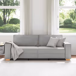 vidaXL Divano a 3 posti Grigio Nuvola 180 cm in Tessuto - Vista aggiuntiva 3
