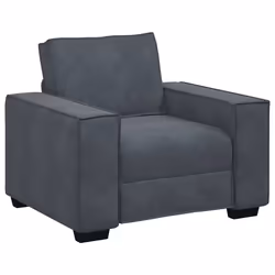vidaXL Divano Sedia Grigio Scuro 60 cm Velluto - Vista aggiuntiva 2