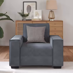 vidaXL Divano Sedia Grigio Scuro 60 cm Velluto - Vista aggiuntiva 3