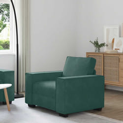 vidaXL Divano Sedia Verde Scuro 60 cm Velluto