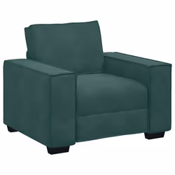 vidaXL Divano Sedia Verde Scuro 60 cm Velluto - Vista aggiuntiva 2