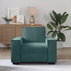 vidaXL Divano Sedia Verde Scuro 60 cm Velluto - Vista aggiuntiva 3