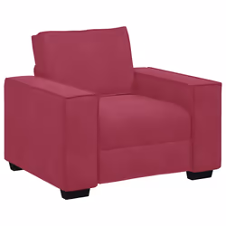vidaXL Divano Sedia Rosso Vino 60 cm Velluto - Vista aggiuntiva 2