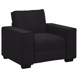 vidaXL Divano Sedia Nero 60 cm Velluto - Vista aggiuntiva 2