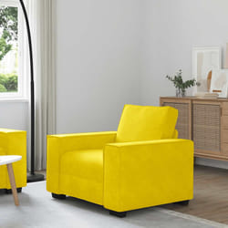 vidaXL Divano Sedia Giallo 60 cm Velluto