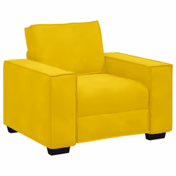 vidaXL Divano Sedia Giallo 60 cm Velluto - Vista aggiuntiva 2