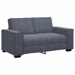 vidaXL Divano a 2 Posti grigio scuro 120 cm in Velluto - Vista aggiuntiva 2