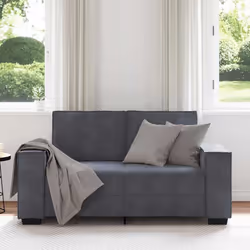 vidaXL Divano a 2 Posti grigio scuro 120 cm in Velluto - Vista aggiuntiva 3
