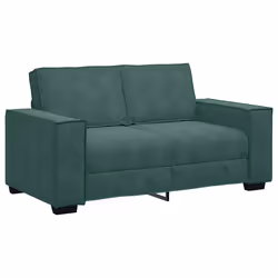 vidaXL Divano a 2 Posti Verde Scuro 120 cm in Velluto - Vista aggiuntiva 2