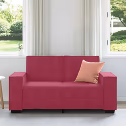 vidaXL Divano a 2 Posti Rosso Vino 120 cm in Velluto - Vista aggiuntiva 3