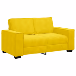 vidaXL Divano a 2 Posti giallo 120 cm in Velluto - Vista aggiuntiva 2