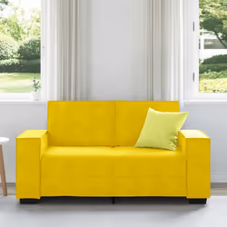 vidaXL Divano a 2 Posti giallo 120 cm in Velluto - Vista aggiuntiva 3