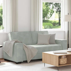 vidaXL Divano a 2 Posti Grigio Chiaro 140 cm in Velluto