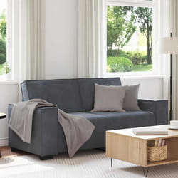 vidaXL Divano a 2 Posti grigio scuro140 cm in Velluto